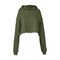 Bella + Canvas Cropped Fleece Hoodie - Military Green, Size X-Large